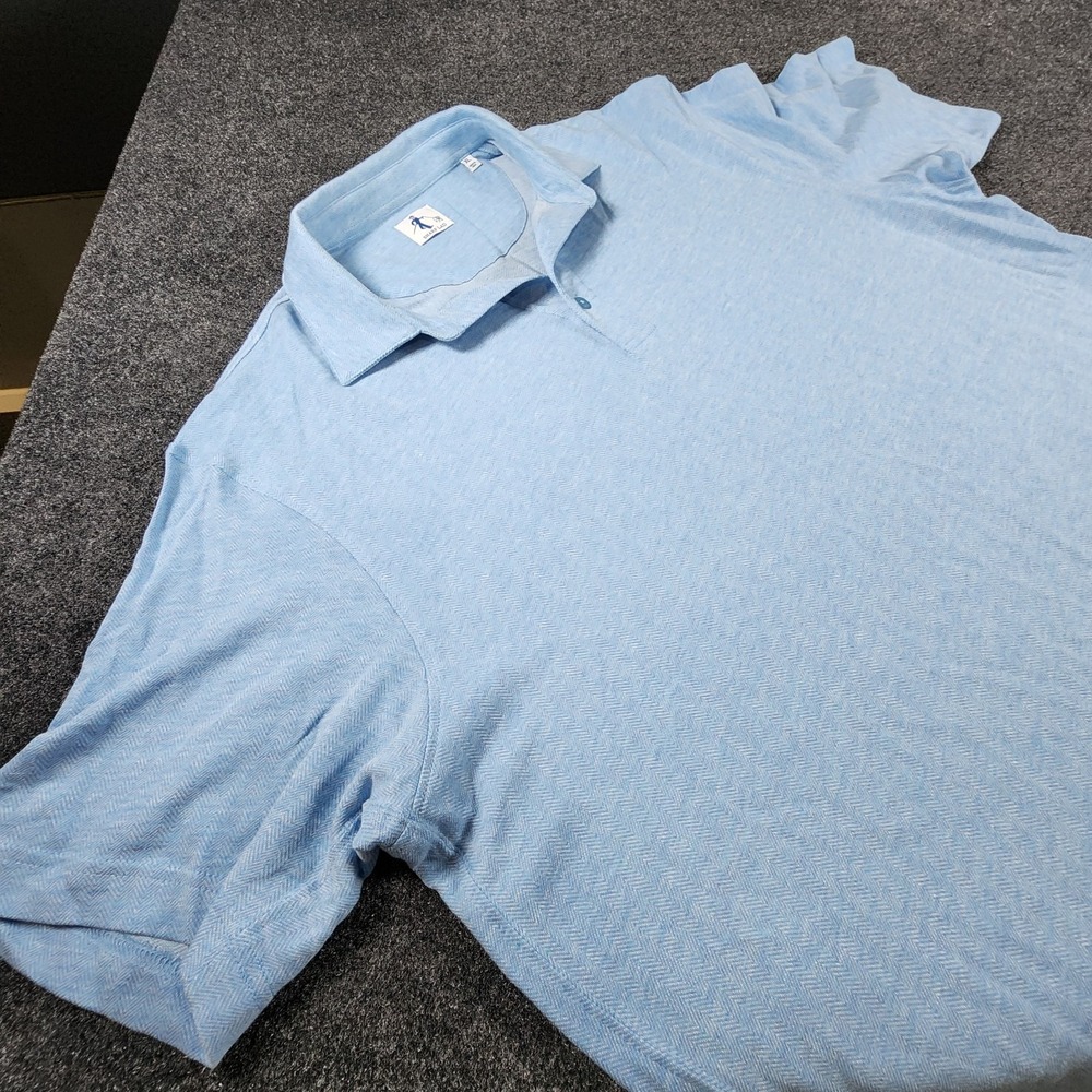 Sharp Lad Polo Shirt Men's Size XL Blue Knit Cotton‎ Modal Blend Golf Preppy
